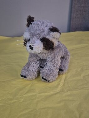 GANZ Gray and White Plush Raccoon Small Pet Toy